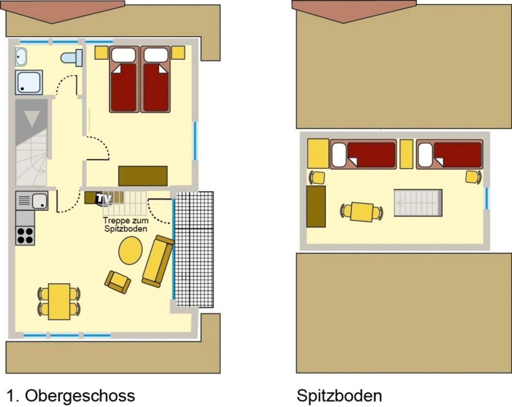 Ferienwohnung Nr 02 Og Spitzboden 보른 외부 사진